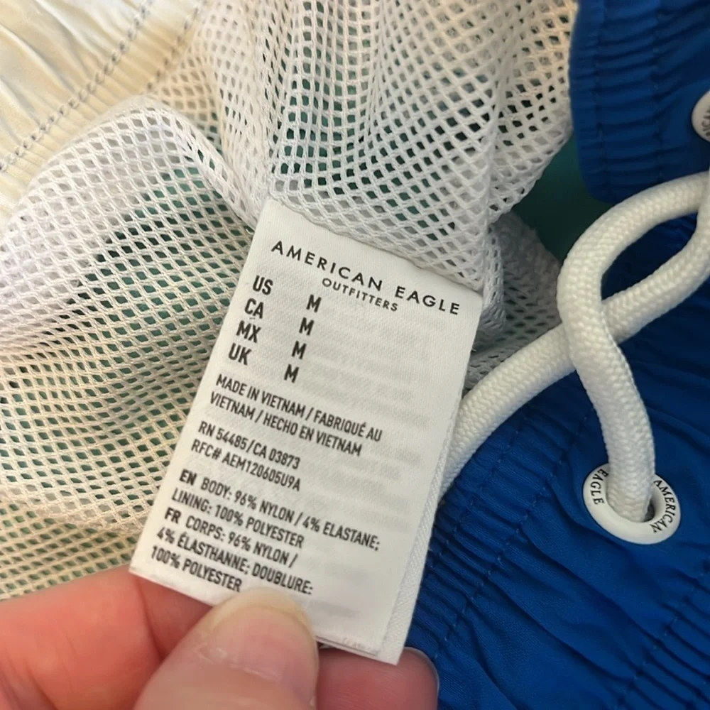 American Eagle Colorblock Swim Trunks Size Medium